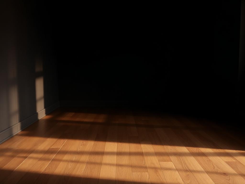 Newly installed hardwood floor